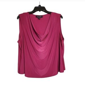 Perceptions Magenta Sleeveless Drape Top size 22W